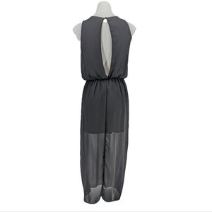 3/$20 WOT Malloy Black Semi Sheer Maxi Dress Size Small